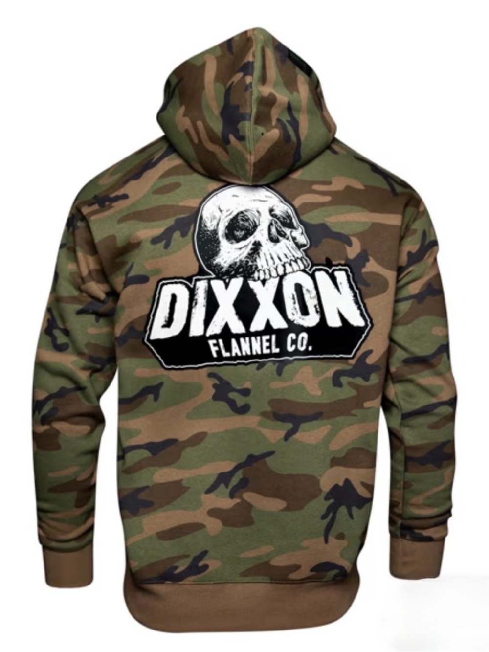 Dixxon Men's Black & White Valhalla Pullover Hoodie - Green Camo - Picture 2 of 3